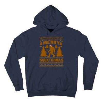 Merry Squatchmas Ugly Christmas Sweater Tall Hoodie