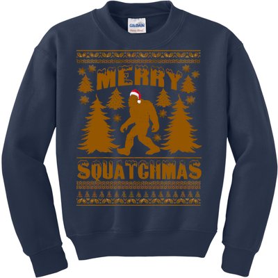 Merry Squatchmas Ugly Christmas Sweater Kids Sweatshirt