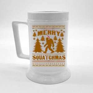 Merry Squatchmas Ugly Christmas Sweater Beer Stein