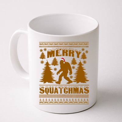 Merry Squatchmas Ugly Christmas Sweater Coffee Mug