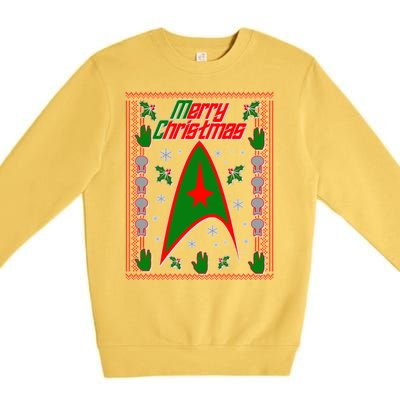 Merry Starfleet Christmas Ugly Sweater Premium Crewneck Sweatshirt