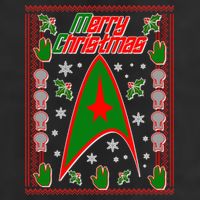 Merry Starfleet Christmas Ugly Sweater Adult Drive Performance Visor