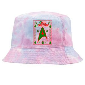 Merry Starfleet Christmas Ugly Sweater Tie-Dyed Bucket Hat