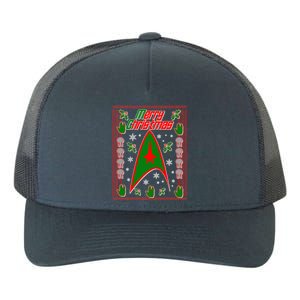 Merry Starfleet Christmas Ugly Sweater Yupoong Adult 5-Panel Trucker Hat