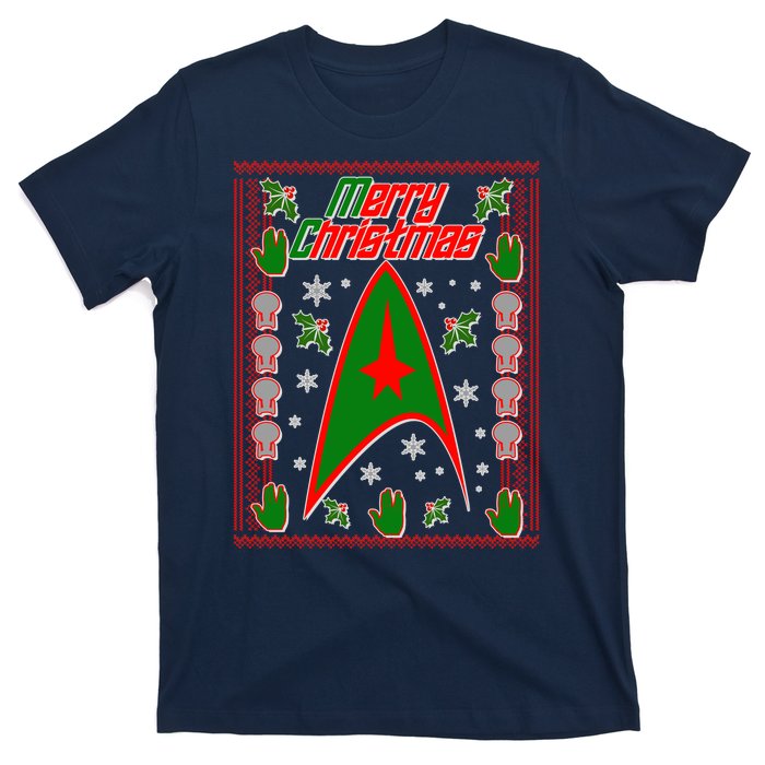 Merry Starfleet Christmas Ugly Sweater T-Shirt