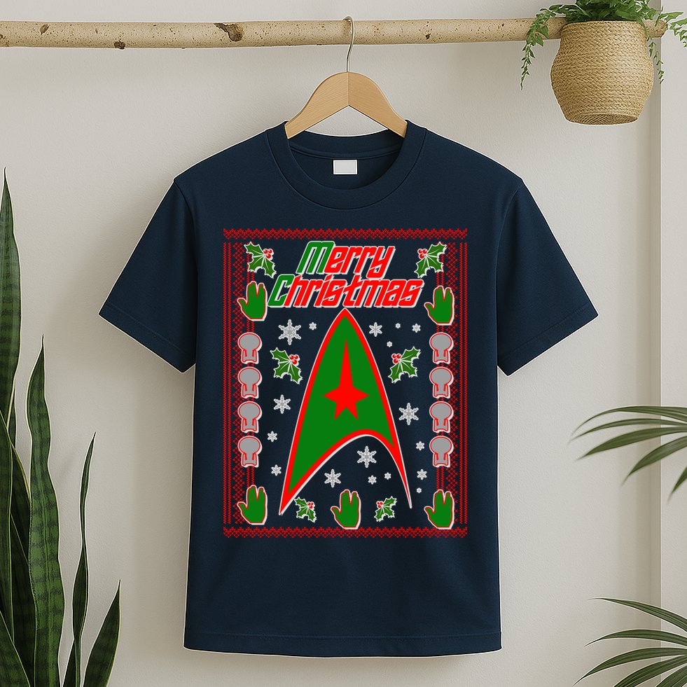 Merry Starfleet Christmas Ugly Sweater T-Shirt