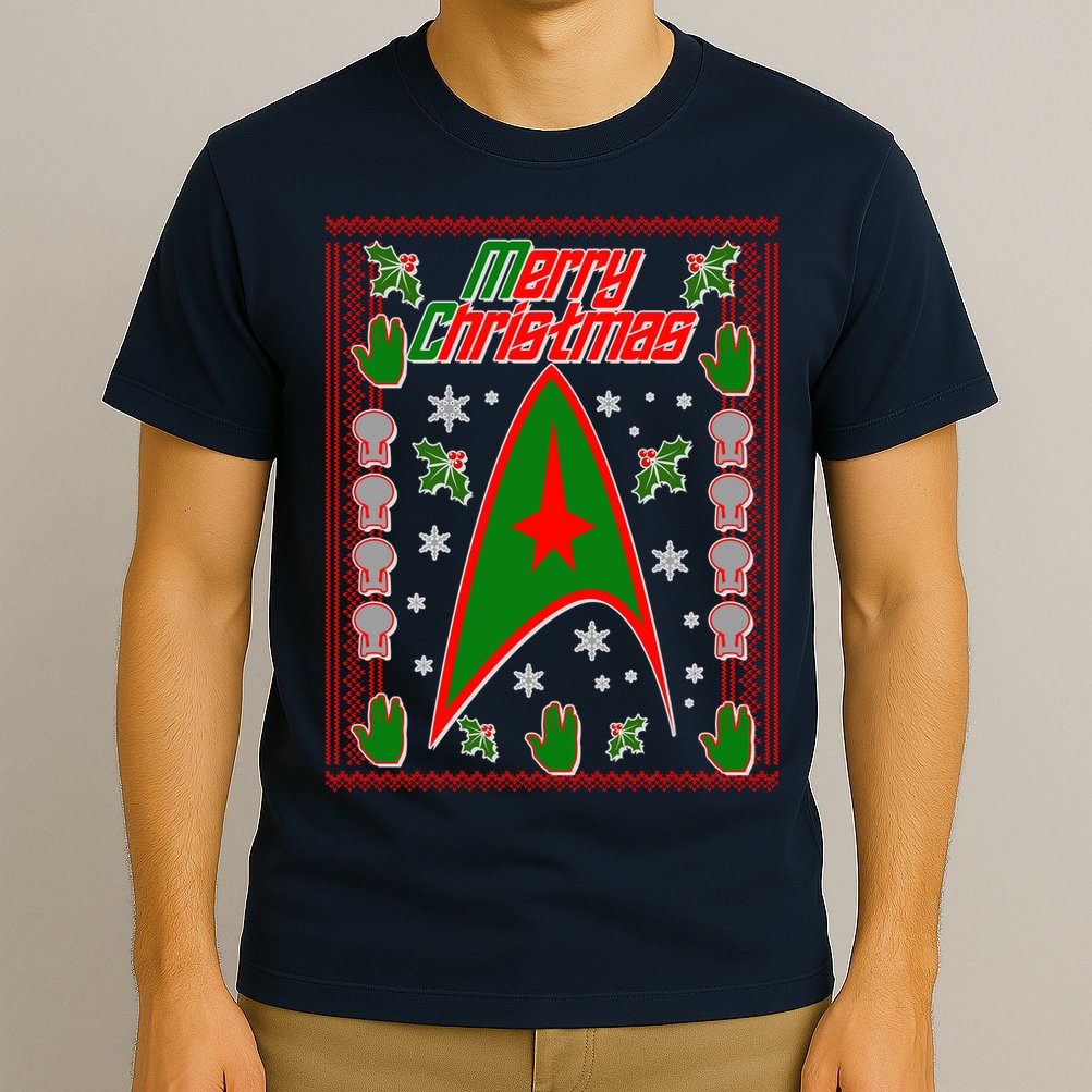 Merry Starfleet Christmas Ugly Sweater T-Shirt
