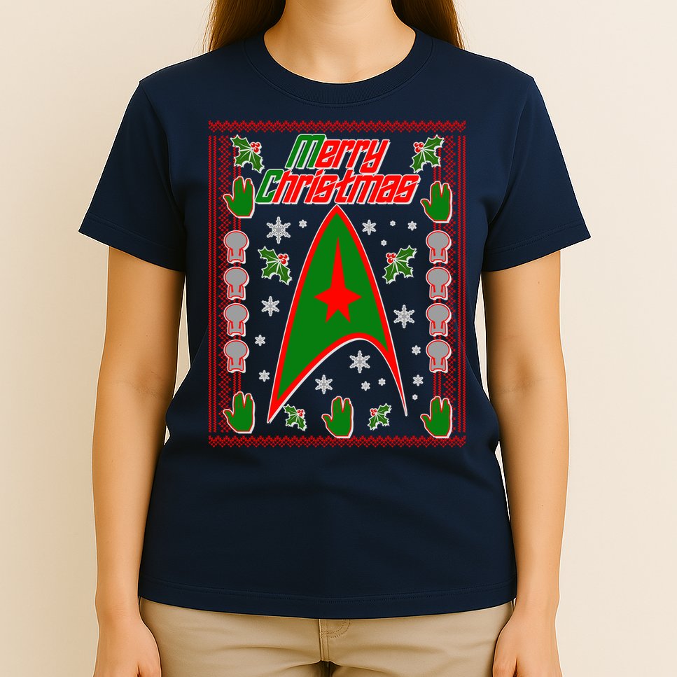 Merry Starfleet Christmas Ugly Sweater T-Shirt