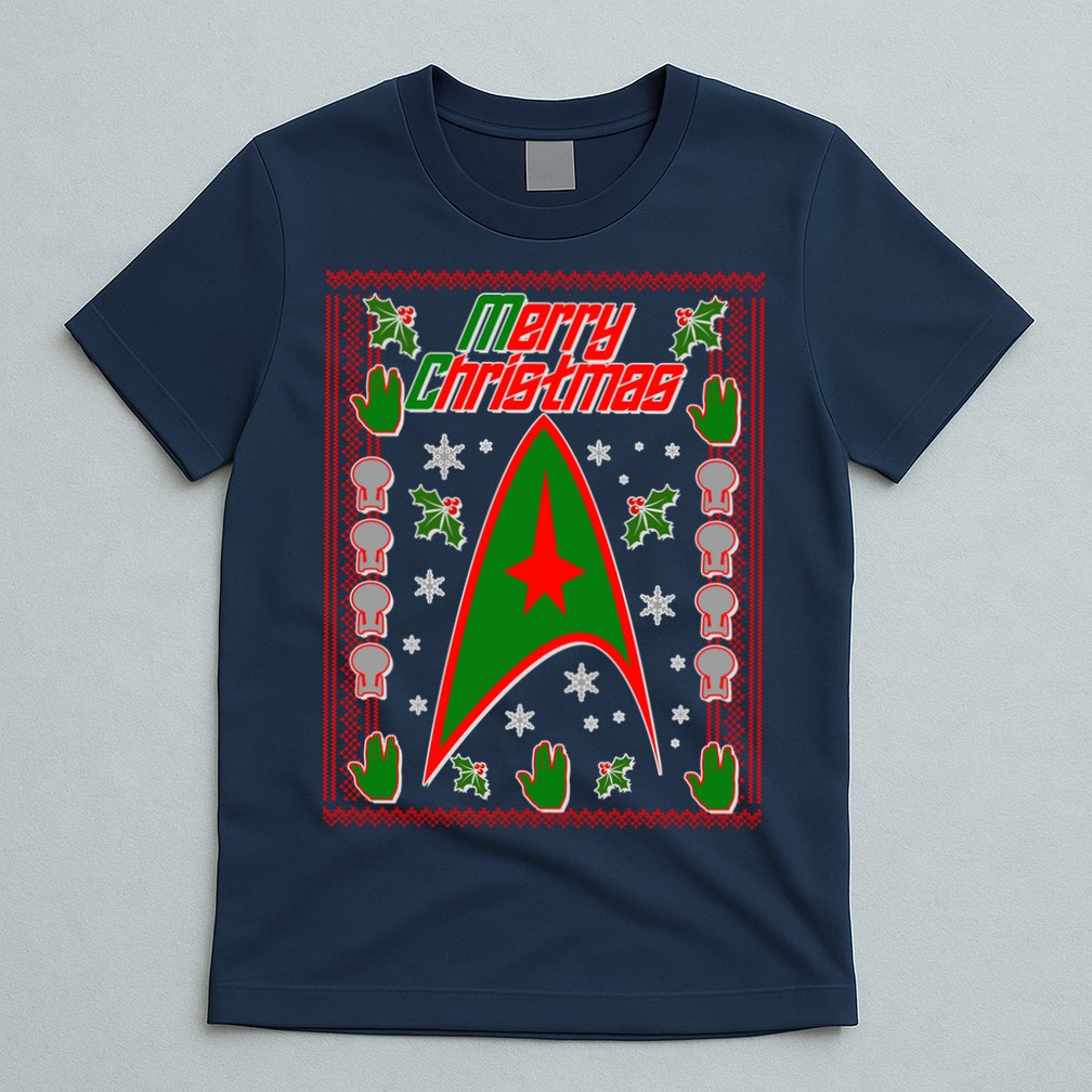 Merry Starfleet Christmas Ugly Sweater T-Shirt
