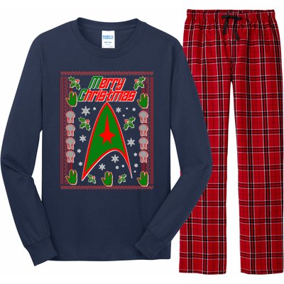 Merry Starfleet Christmas Ugly Sweater Long Sleeve Pajama Set