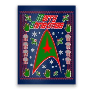 Merry Starfleet Christmas Ugly Sweater Poster