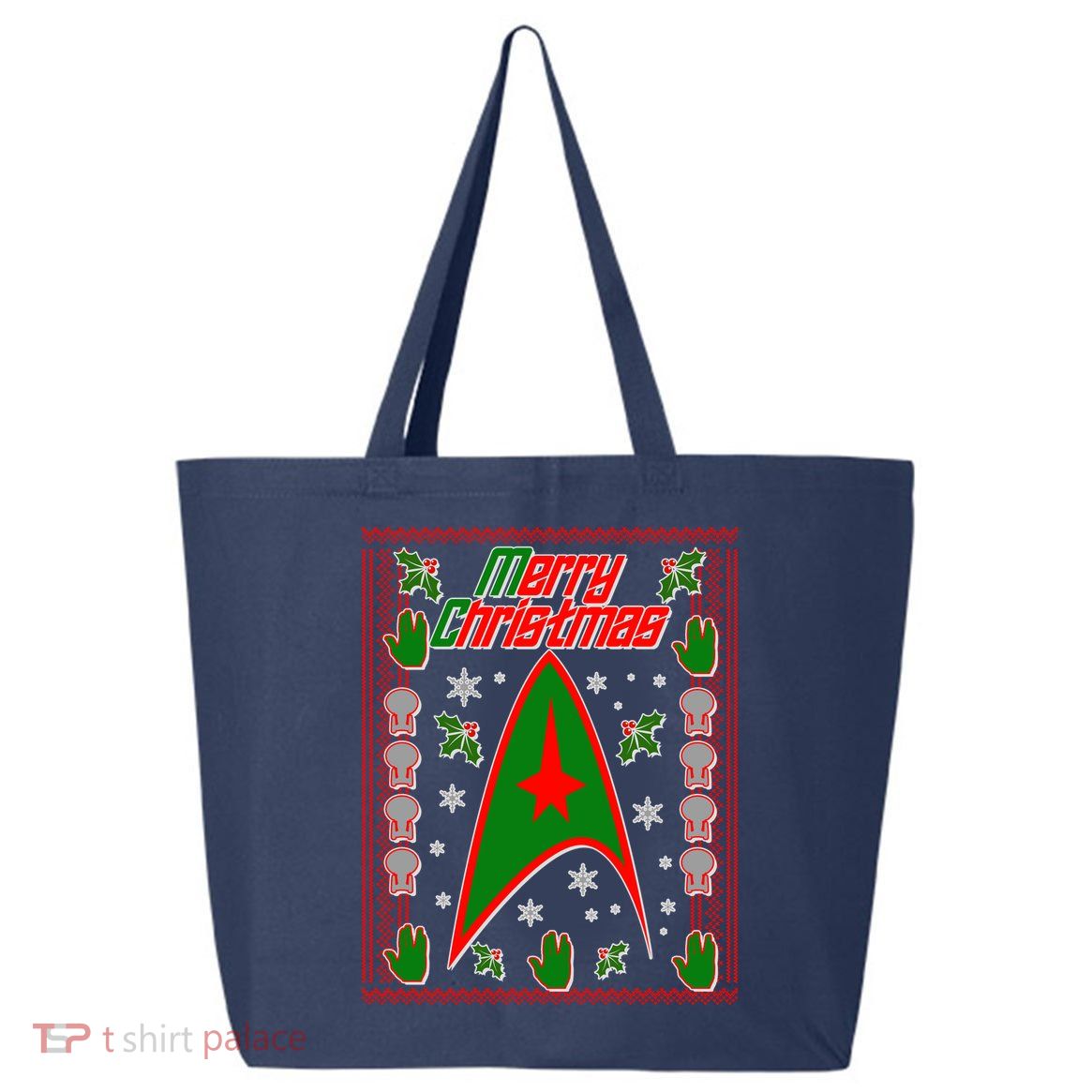 Merry Starfleet Christmas Ugly Sweater 25L Jumbo Tote