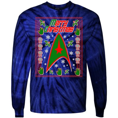 Merry Starfleet Christmas Ugly Sweater Tie-Dye Long Sleeve Shirt