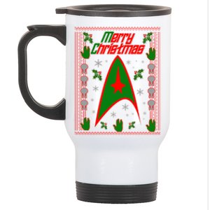 Merry Starfleet Christmas Ugly Sweater Stainless Steel Travel Mug