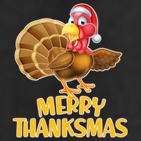 Merry Thanksmas Turkey 7 Panel Mesh Trucker Snapback Hat