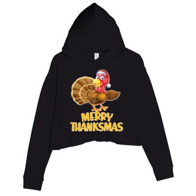 Merry Thanksmas Turkey Crop Fleece Hoodie