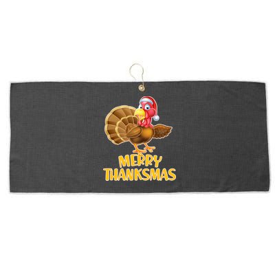 Merry Thanksmas Turkey Large Microfiber Waffle Golf Towel