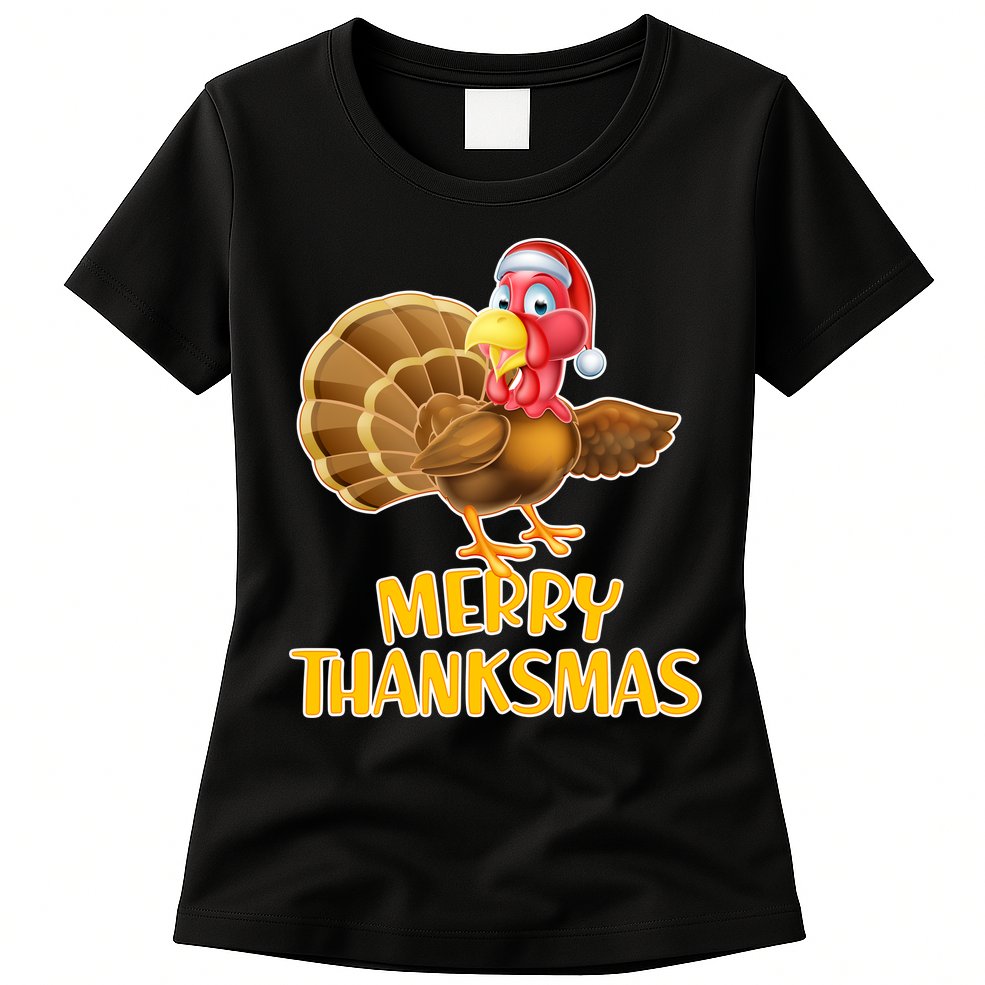 Merry Thanksmas Turkey Womens T-Shirt