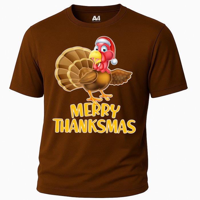 Merry Thanksmas Turkey Cooling Performance Crew T-Shirt