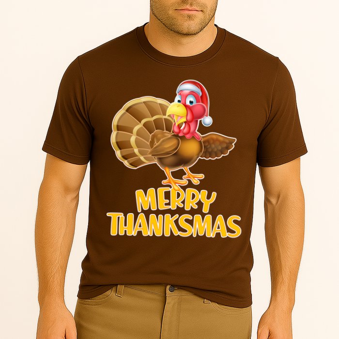 Merry Thanksmas Turkey Cooling Performance Crew T-Shirt