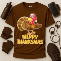 Merry Thanksmas Turkey Cooling Performance Crew T-Shirt