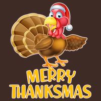 Merry Thanksmas Turkey Cooling Performance Crew T-Shirt