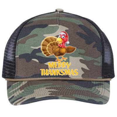 Merry Thanksmas Turkey Retro Rope Trucker Hat Cap