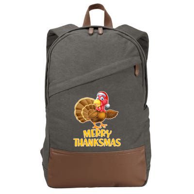 Merry Thanksmas Turkey Cotton Canvas Backpack