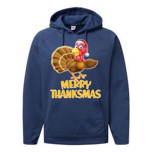 Merry Thanksmas Turkey Performance Fleece Hoodie