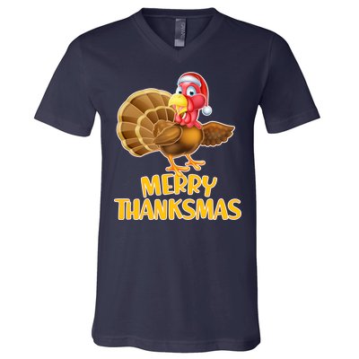 Merry Thanksmas Turkey V-Neck T-Shirt