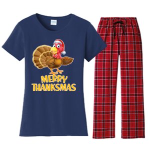 Merry Thanksmas Turkey Women's Flannel Pajama Set