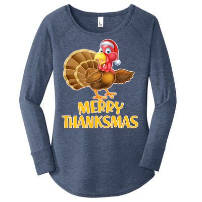 Merry Thanksmas Turkey Women's Perfect Tri Tunic Long Sleeve Shirt