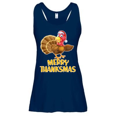 Merry Thanksmas Turkey Ladies Essential Flowy Tank