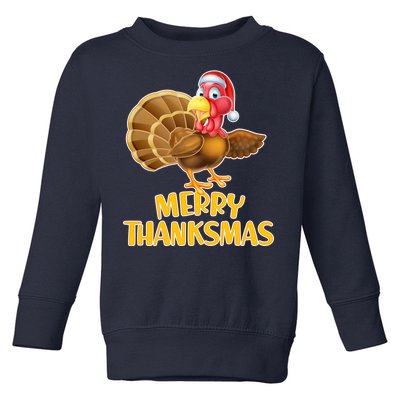 Merry Thanksmas Turkey Toddler Sweatshirt