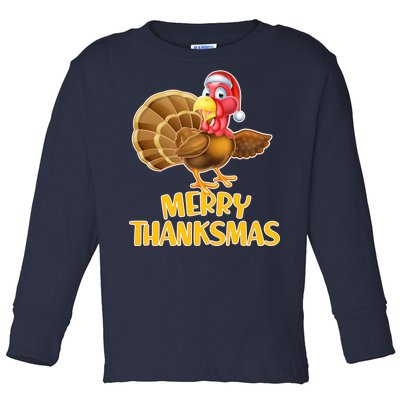 Merry Thanksmas Turkey Toddler Long Sleeve Shirt