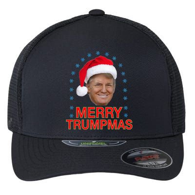 Merry Trumpmas Trump Christmas Flexfit Unipanel Trucker Cap