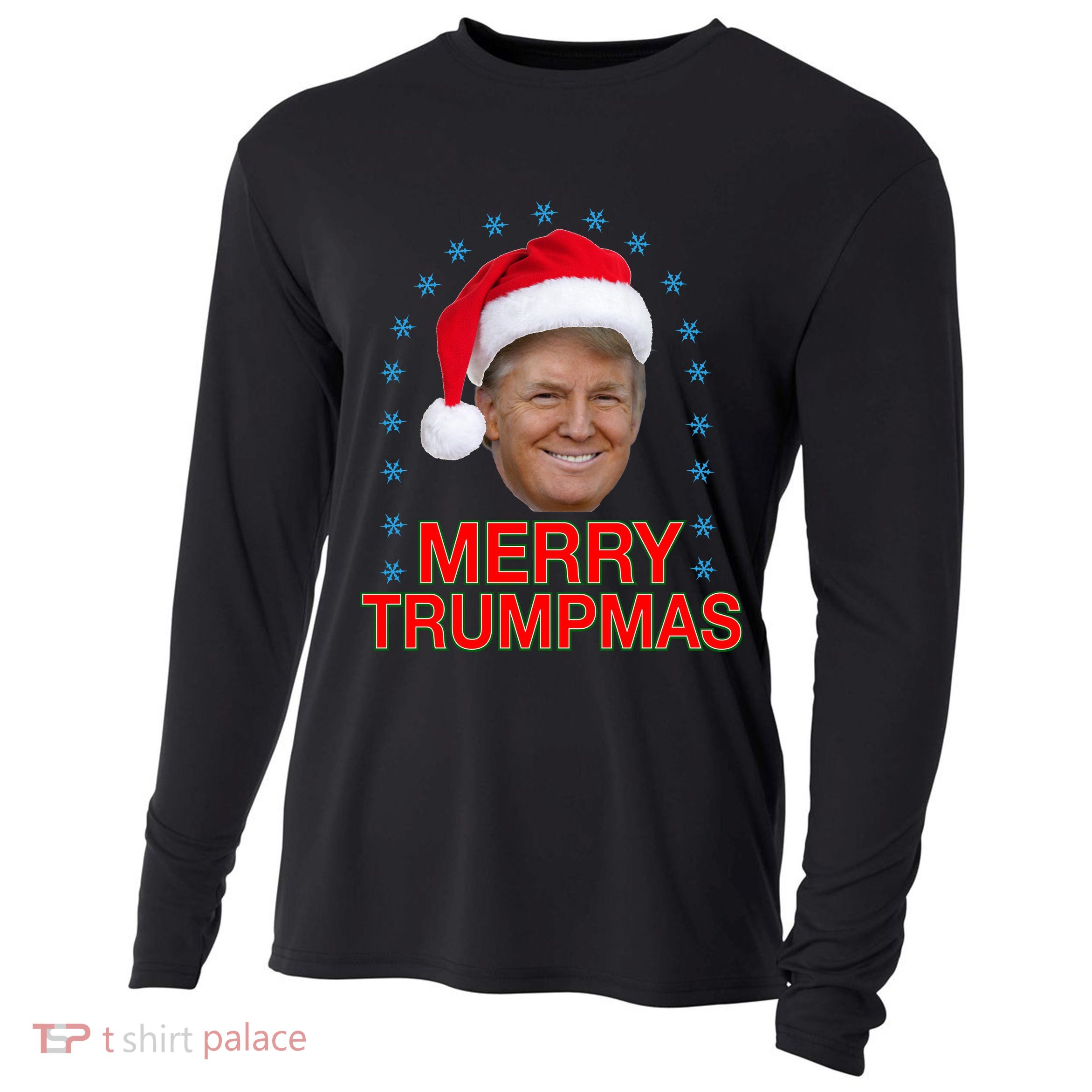 Merry Trumpmas Trump Christmas Cooling Performance Long Sleeve Crew