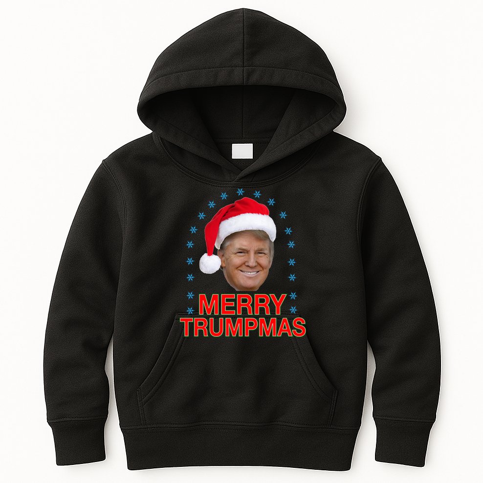 Merry Trumpmas Trump Christmas Kids Hoodie