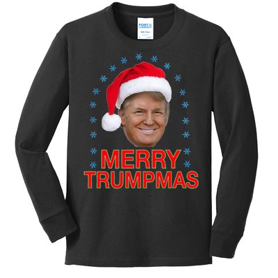 Merry Trumpmas Trump Christmas Kids Long Sleeve Shirt