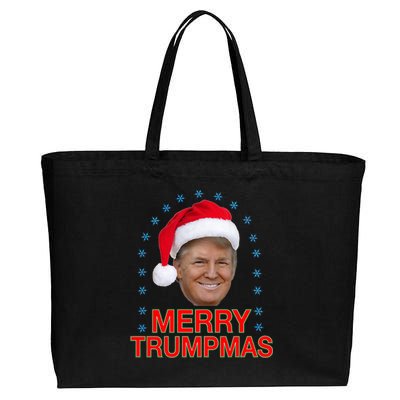 Merry Trumpmas Trump Christmas Cotton Canvas Jumbo Tote