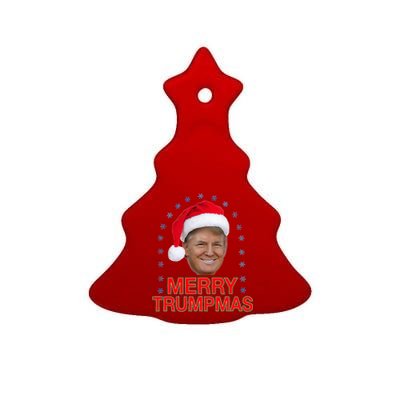 Merry Trumpmas Trump Christmas Ceramic Tree Ornament