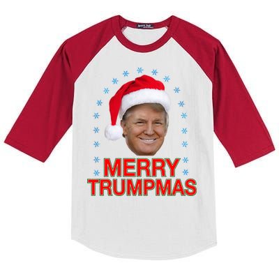 Merry Trumpmas Trump Christmas Kids Colorblock Raglan Jersey