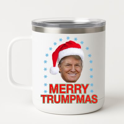 Merry Trumpmas Trump Christmas 12 oz Stainless Steel Tumbler Cup