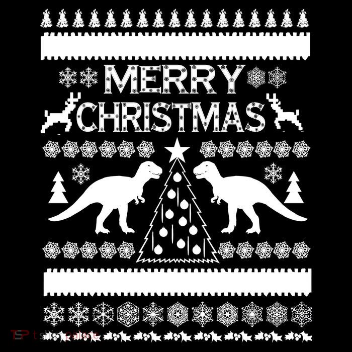 Merry Ugly Christmas T-Rex Sweater 7-Panel Snapback Hat