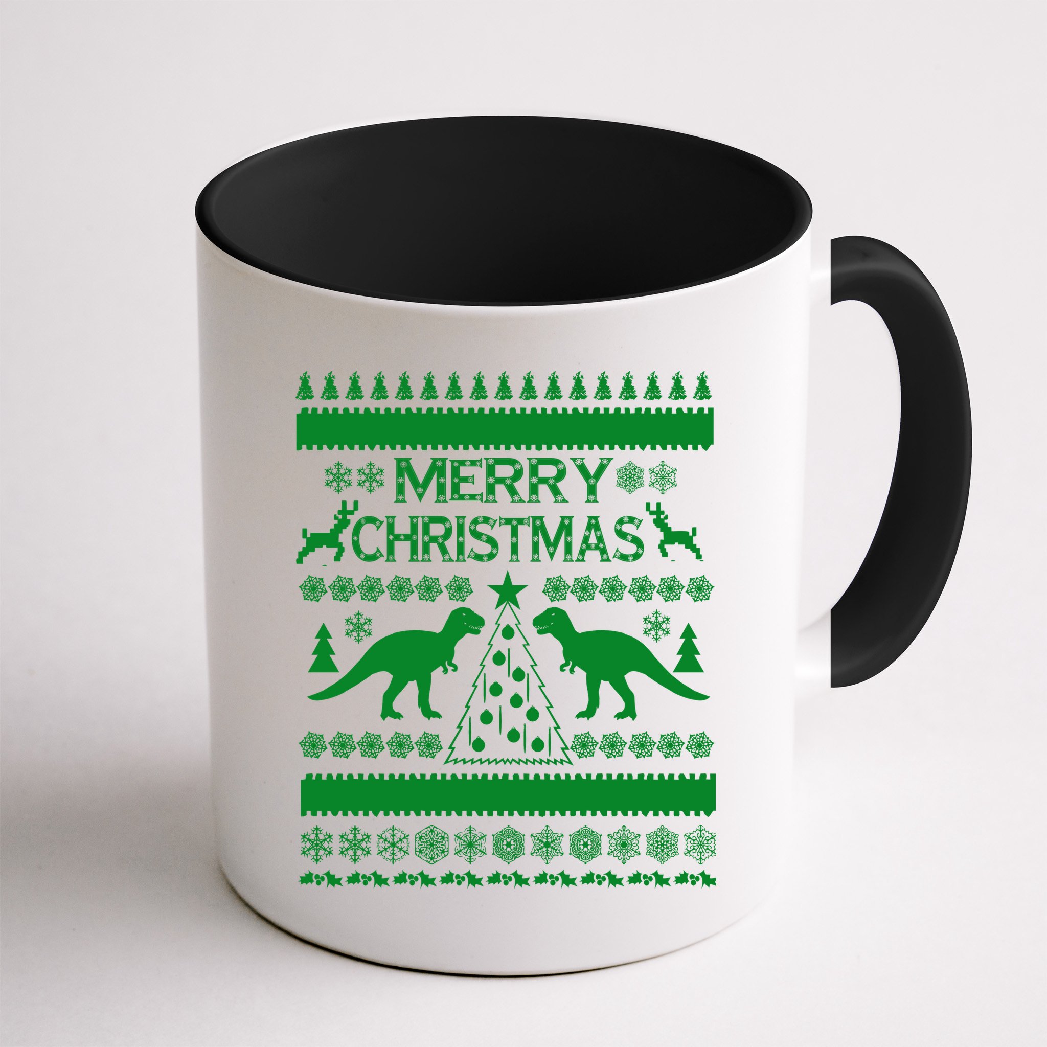 Merry Ugly Christmas T-Rex Sweater Mug