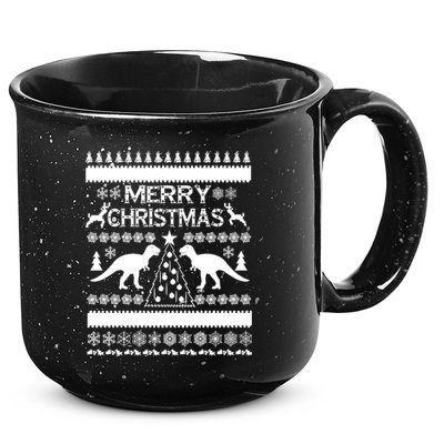 Merry Ugly Christmas T-Rex Sweater 15oz Campfire Ceramic Mug