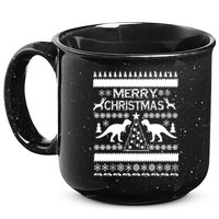 Merry Ugly Christmas T-Rex Sweater 15oz Campfire Ceramic Mug