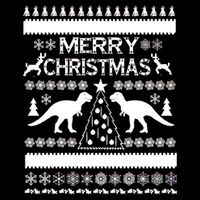 Merry Ugly Christmas T-Rex Sweater Youth Performance Sprint T-Shirt