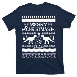 Merry Ugly Christmas T-Rex Sweater T-Shirt