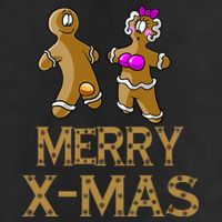 Merry X-Mas Funny Gingerbread Couple Cool Comfort Performance Bucket Hat